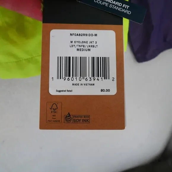 NEW The North Face Men's Medium Cyclone Jacket 3  Black Yellow Water Repellant - Picture 7 of 13